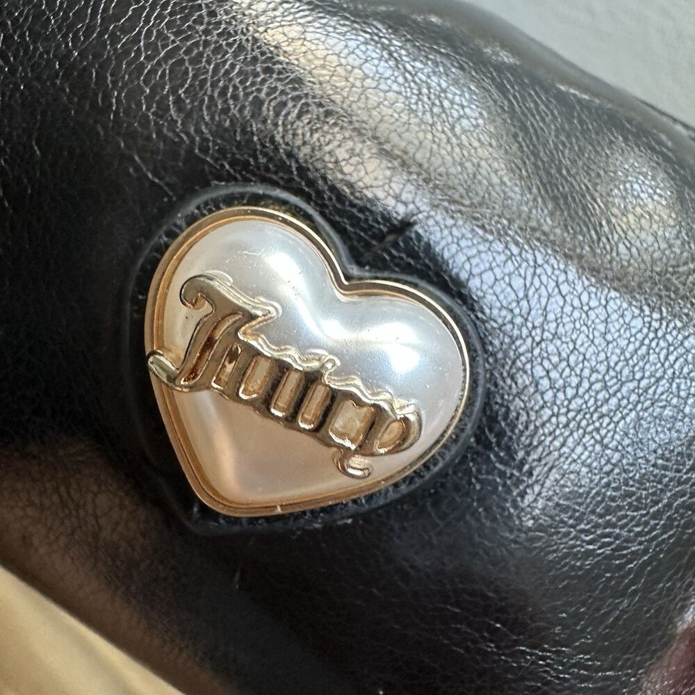 Juicy Couture Black Faux Leather Pearl Handle Mini Bag - Picture 6 of 8